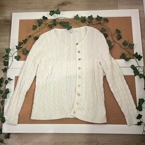 White Button Up Cardigan